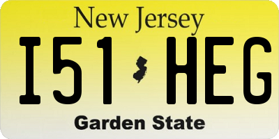 NJ license plate I51HEG