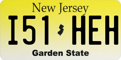 NJ license plate I51HEH
