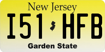 NJ license plate I51HFB