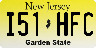 NJ license plate I51HFC