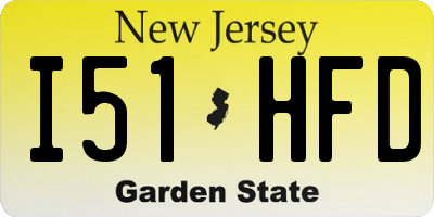 NJ license plate I51HFD