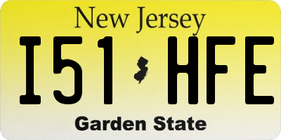 NJ license plate I51HFE