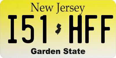 NJ license plate I51HFF