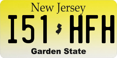 NJ license plate I51HFH