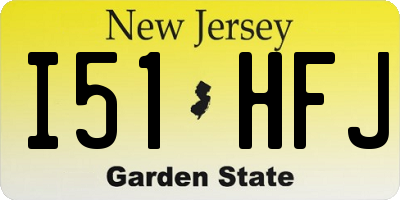 NJ license plate I51HFJ