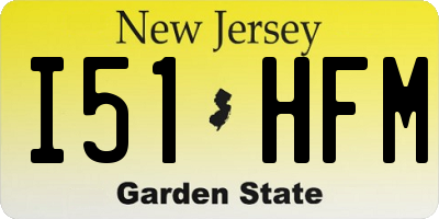 NJ license plate I51HFM
