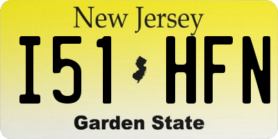 NJ license plate I51HFN