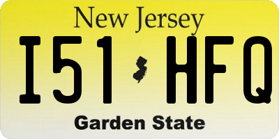 NJ license plate I51HFQ