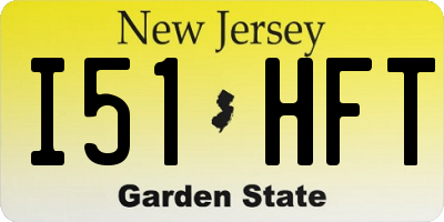 NJ license plate I51HFT