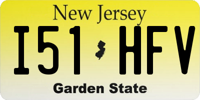 NJ license plate I51HFV