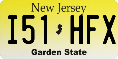 NJ license plate I51HFX