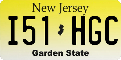 NJ license plate I51HGC