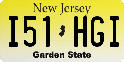 NJ license plate I51HGI