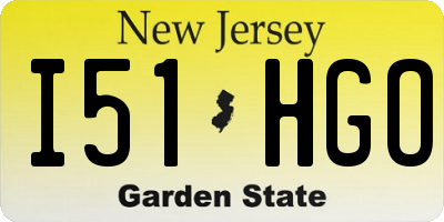 NJ license plate I51HGO