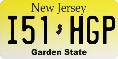 NJ license plate I51HGP
