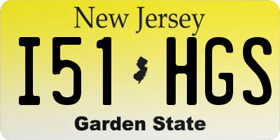 NJ license plate I51HGS