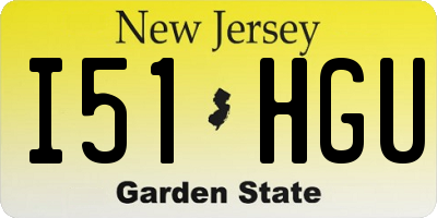 NJ license plate I51HGU
