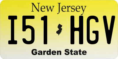 NJ license plate I51HGV