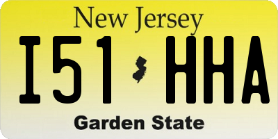 NJ license plate I51HHA