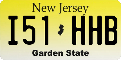 NJ license plate I51HHB