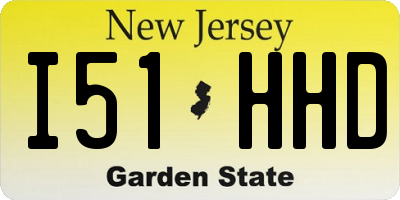 NJ license plate I51HHD