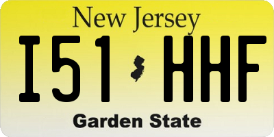 NJ license plate I51HHF