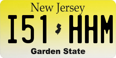 NJ license plate I51HHM