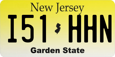 NJ license plate I51HHN