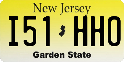 NJ license plate I51HHO