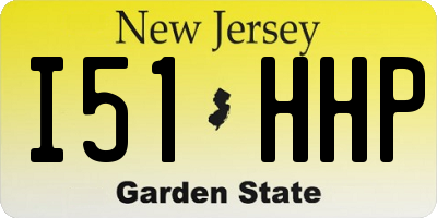 NJ license plate I51HHP