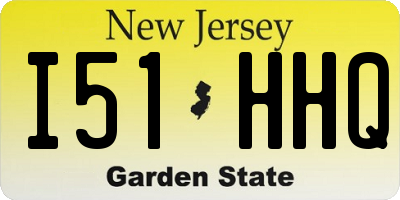 NJ license plate I51HHQ