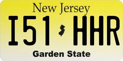 NJ license plate I51HHR