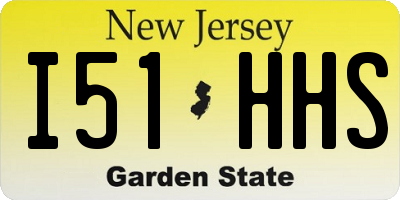NJ license plate I51HHS