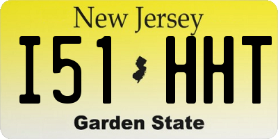 NJ license plate I51HHT