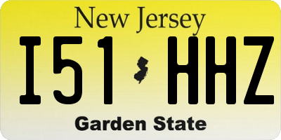 NJ license plate I51HHZ