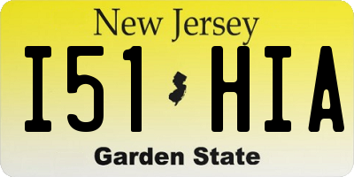NJ license plate I51HIA