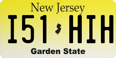 NJ license plate I51HIH