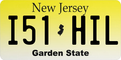 NJ license plate I51HIL