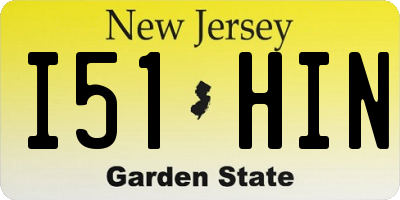 NJ license plate I51HIN