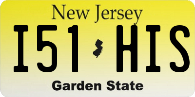 NJ license plate I51HIS