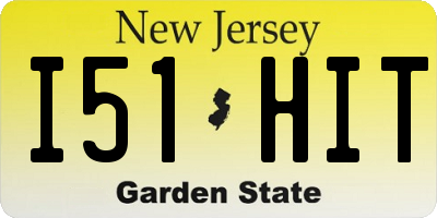 NJ license plate I51HIT