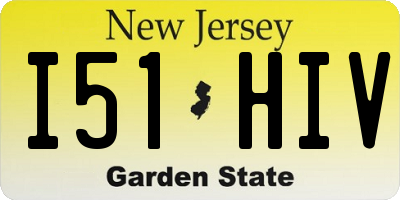 NJ license plate I51HIV