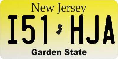 NJ license plate I51HJA