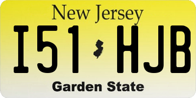 NJ license plate I51HJB