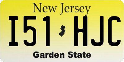 NJ license plate I51HJC