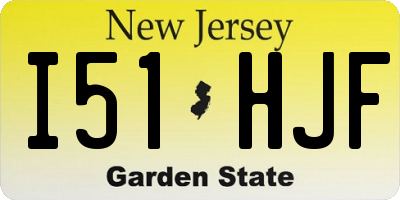 NJ license plate I51HJF