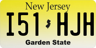 NJ license plate I51HJH