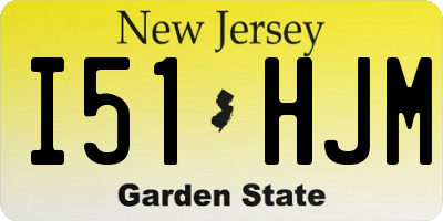 NJ license plate I51HJM