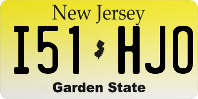 NJ license plate I51HJO