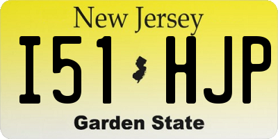 NJ license plate I51HJP